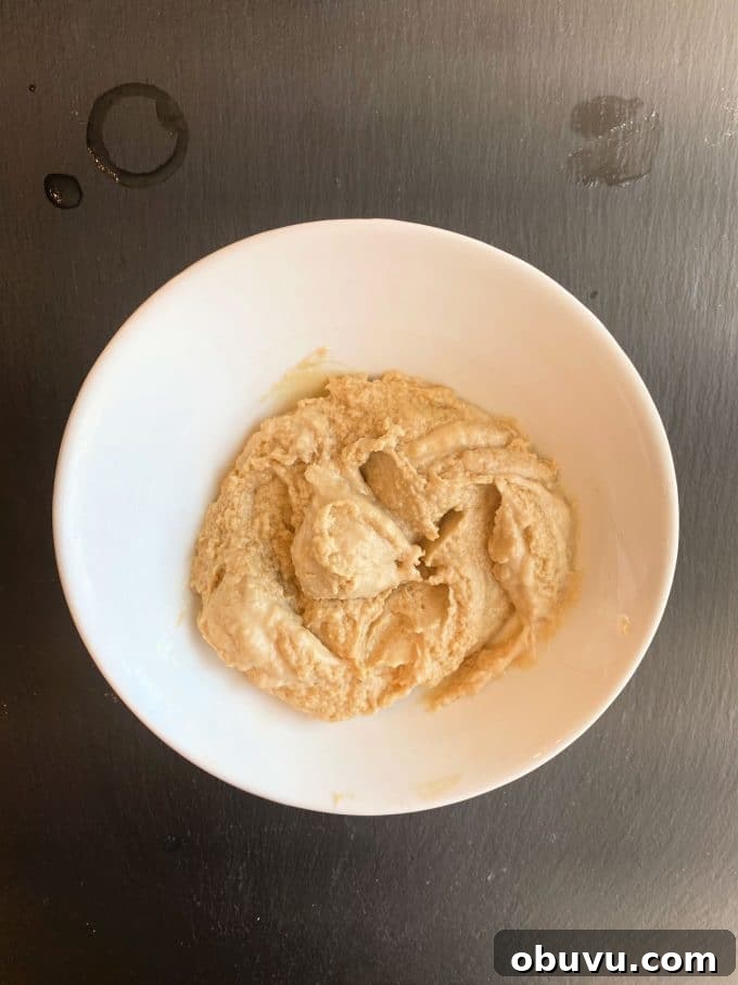 Tahini paste in a bowl
