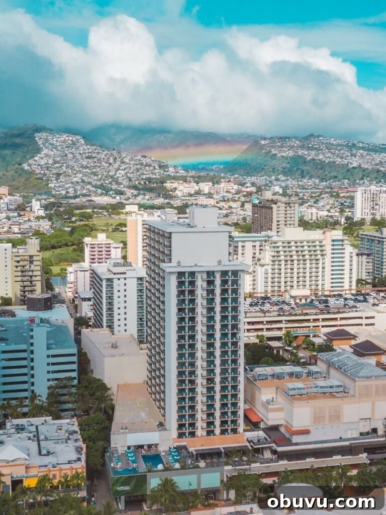 The OUTRIGGER Waikiki Beachcomber Hotel building.