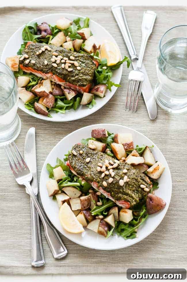Pesto baked salmon recipe