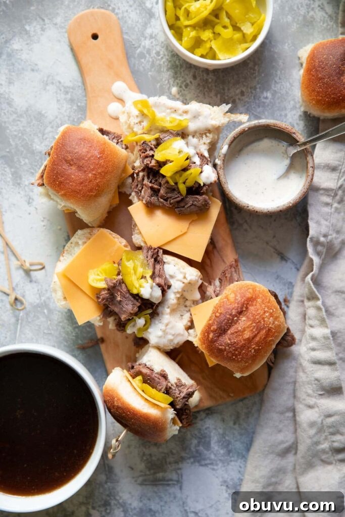 pot roast sliders with pepperoncinis and garlic aioli