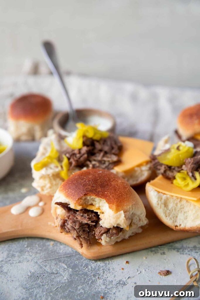 pot roast sliders with pepperoncinis and garlic aioli