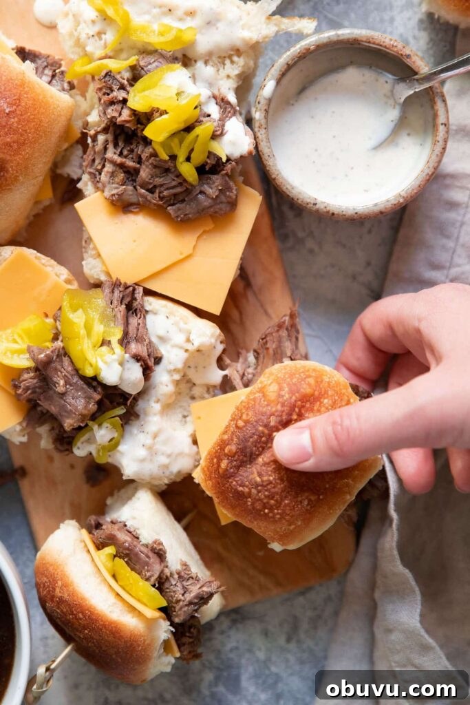 pot roast sliders with pepperoncinis and garlic aioli
