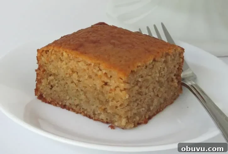 Spiced Applesauce Cake with Buttermilk Caramel Drizzle 6 spiced-apple-sauce-cake-square-plain-with-fork