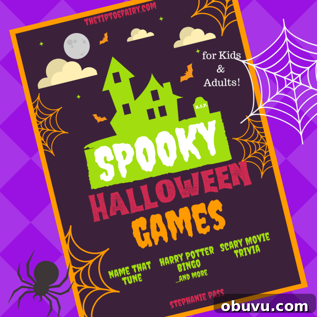 Printable Neighborhood Halloween Scavenger Hunt (Free Download) 3 Spooky Halloween Games eBook cover page