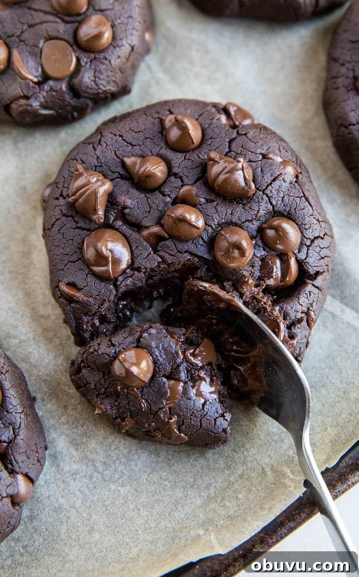 Double Chocolate Vegan Black Bean Cookies — High-Protein Treats 3 Double Chocolate Vegan Black Bean Cookies - healthy 6-ingredient vegan cookies with no eggs, gluten-free and refined sugar-free! A healthy dessert recipe!