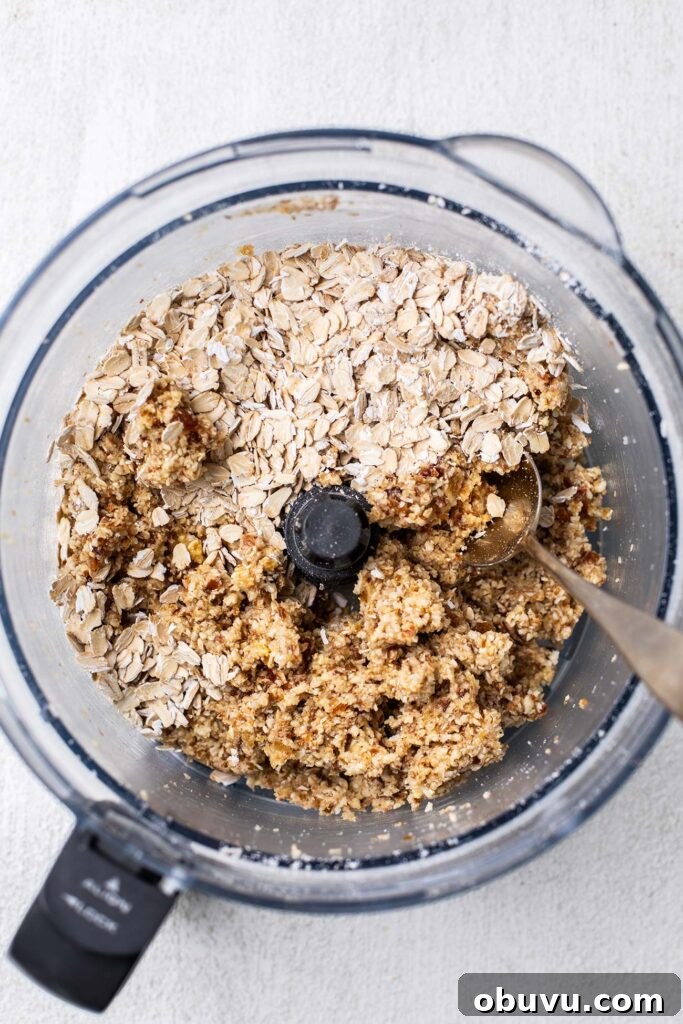 Stirring in reserved oats.