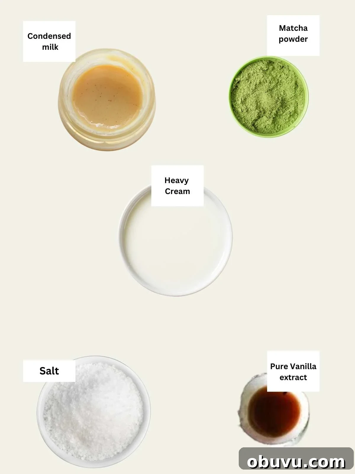Creamy Matcha Ice Cream Recipe — Authentic Japanese Flavor 3 Ingredient shot for the milk tea ice cream.