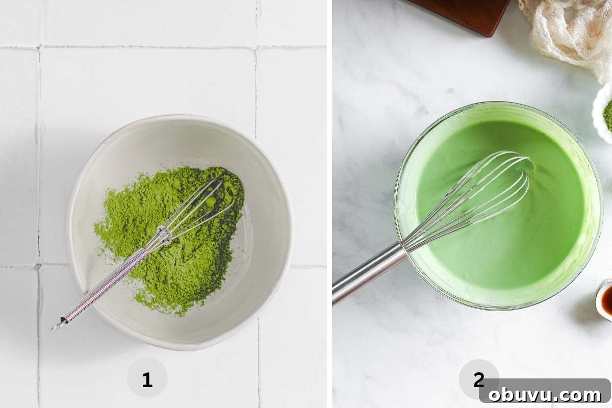 Creamy Matcha Ice Cream Recipe — Authentic Japanese Flavor 4 sifting matcha powder and combining with the rest of the ingredients.