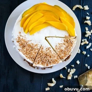 coconut-mango Ice cream pie