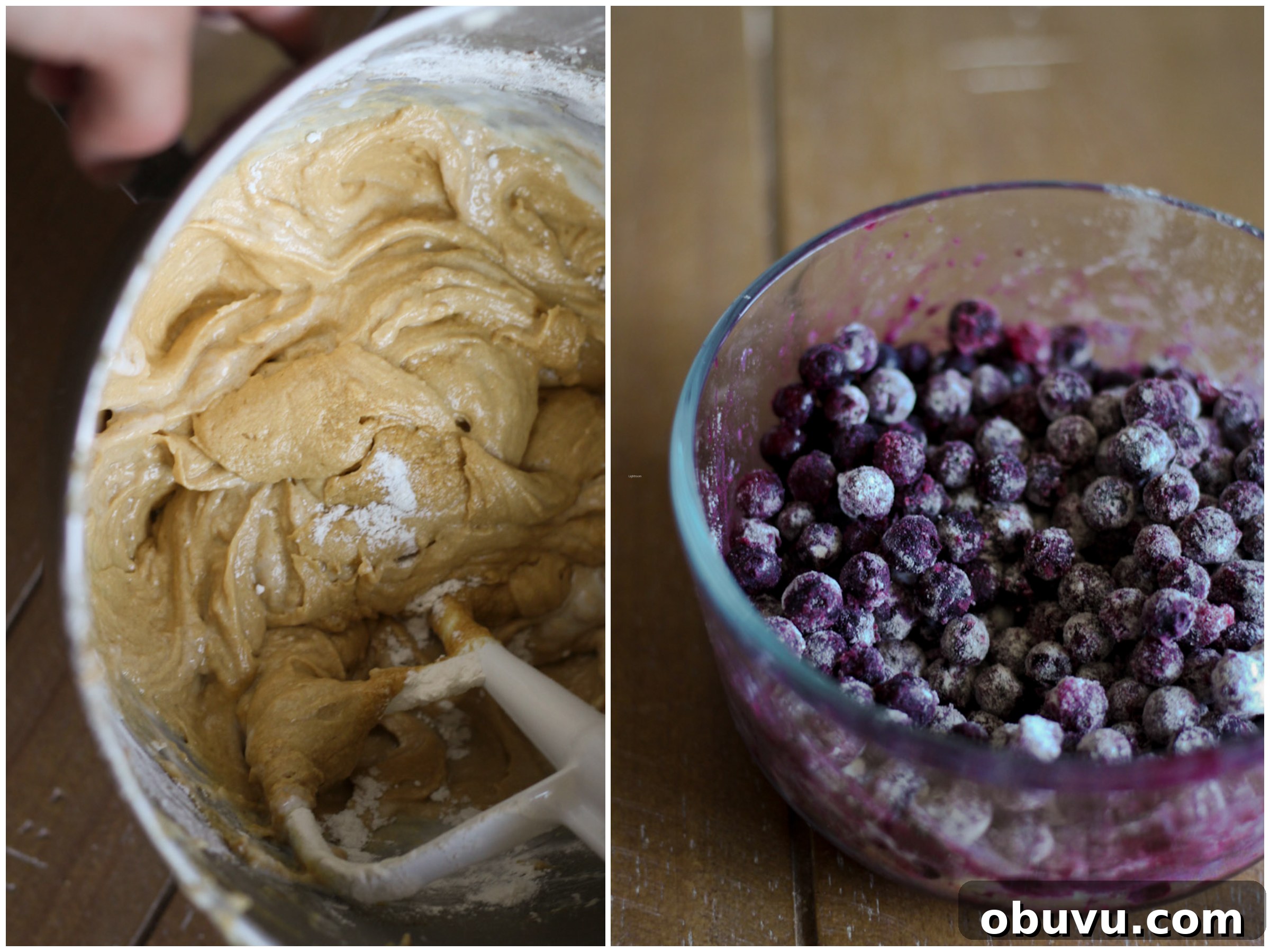 Blueberry Almond Streusel Loaf Cake Recipe 3 Blueberry Loaf Cake Batter