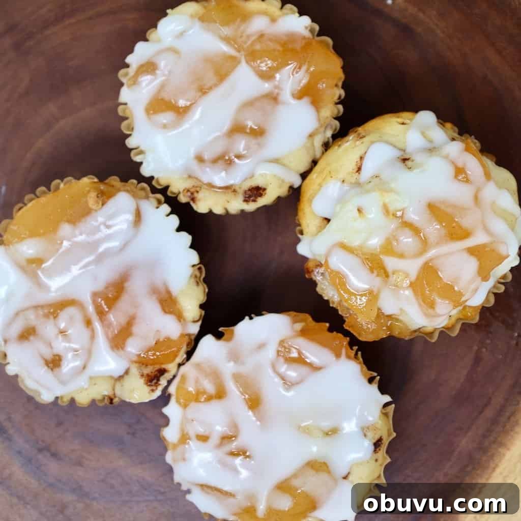 Cinnamon rolls with apple pie filling