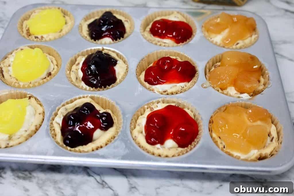 Fruit Pie Cream Cheese Cinnamon Roll Cups