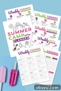 Printable Summer Camp-at-Home Planner: Daily Schedules & Activities 3 Summer camp at home ideas