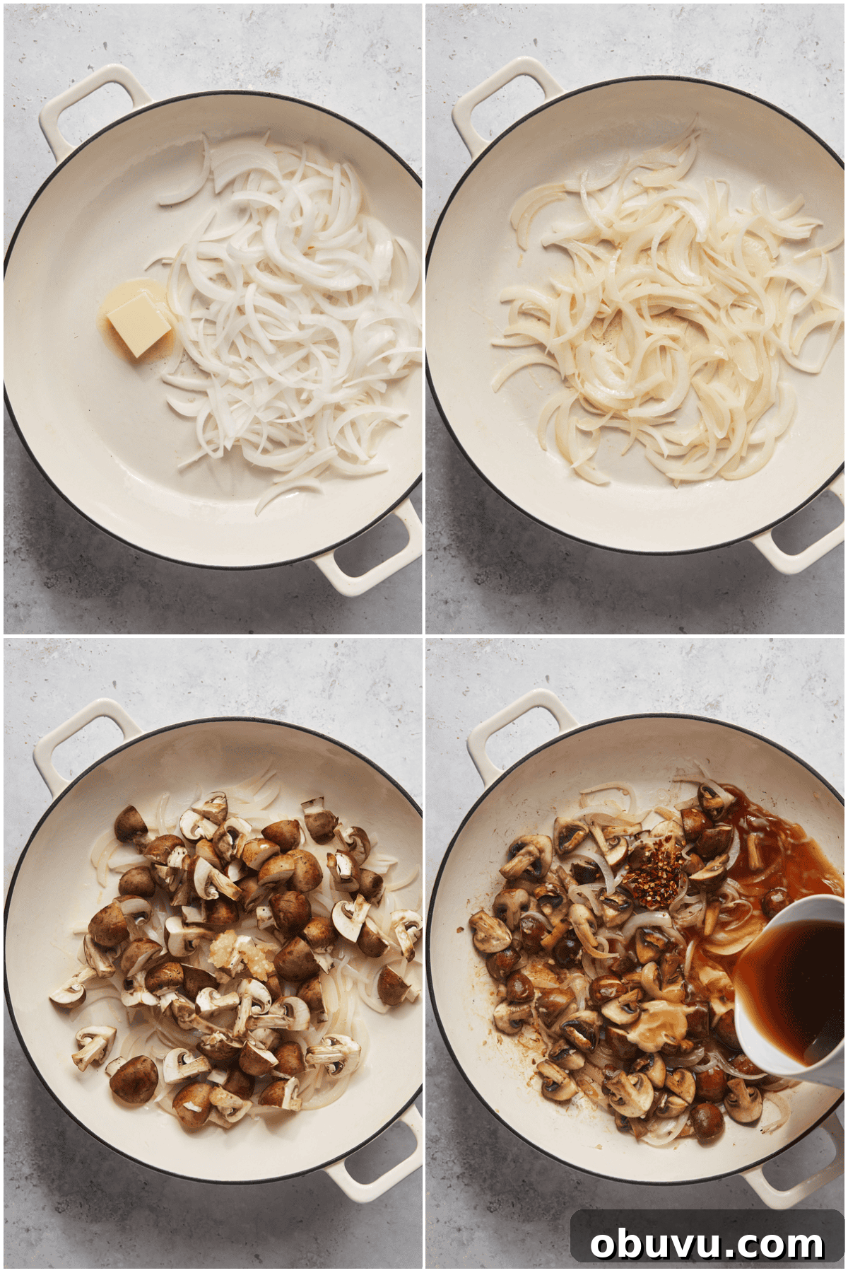 Pork Medallions with Caramelized Onions and Mushrooms 7 Thermometer checking pork