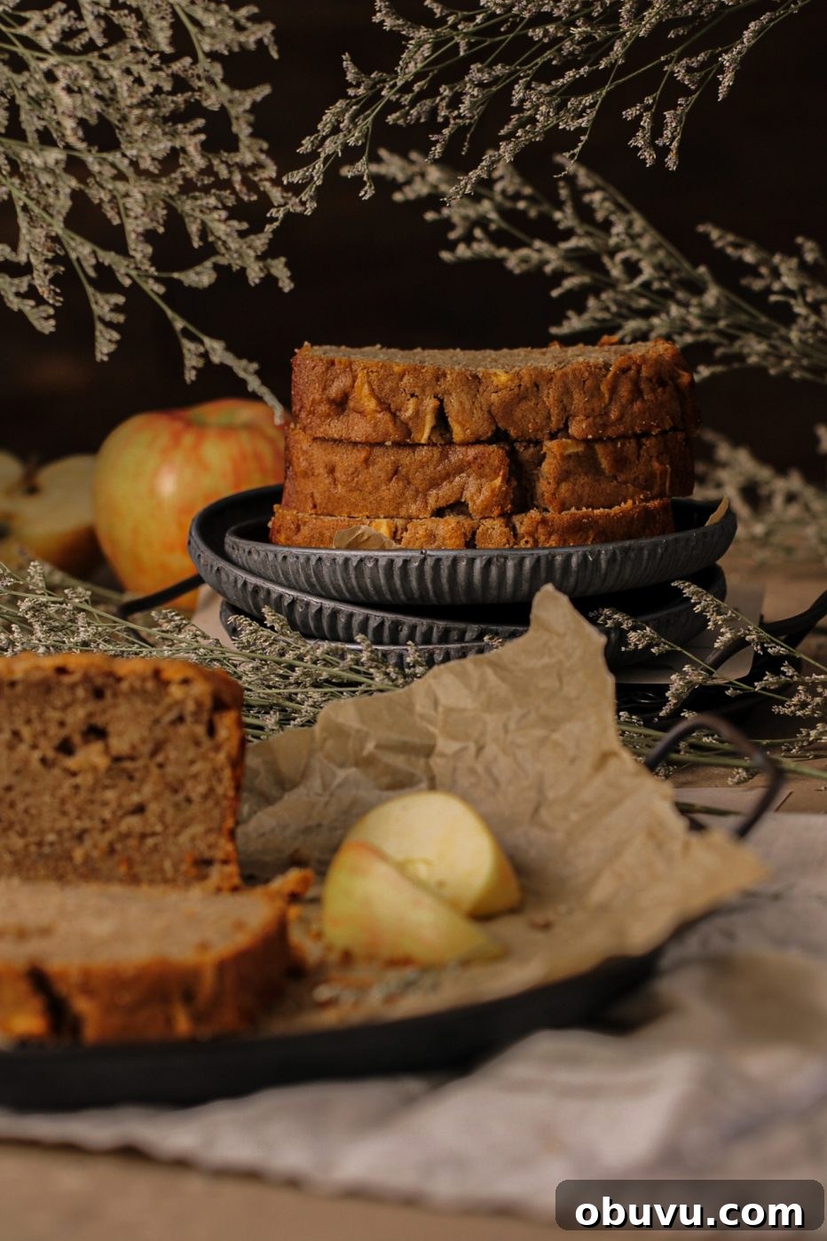 Moist Apple Loaf Recipe with Cinnamon Glaze 2 spiced apple loaf