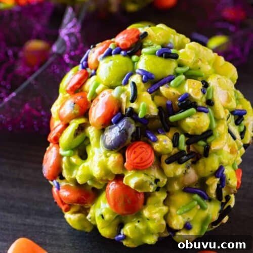 halloween popcorn balls featured image