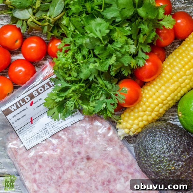 Wild boar meatball ingredients