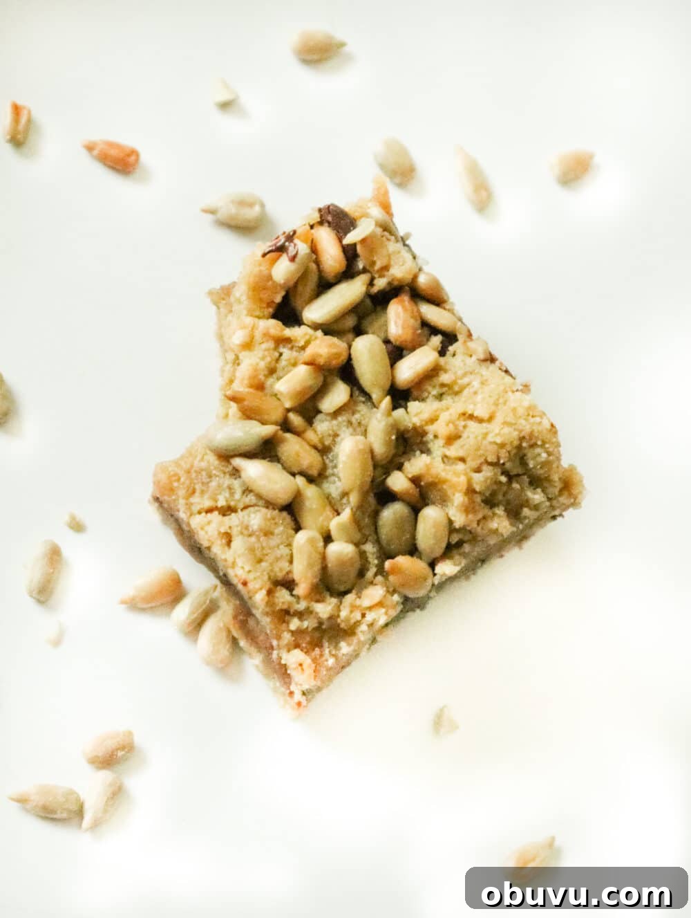 single cookie bar with bite taken out of it
