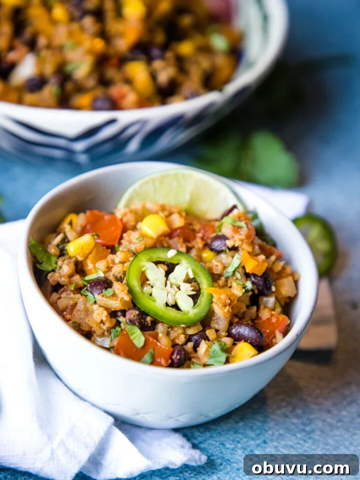 Mexican Cauli-rice with jalapeno