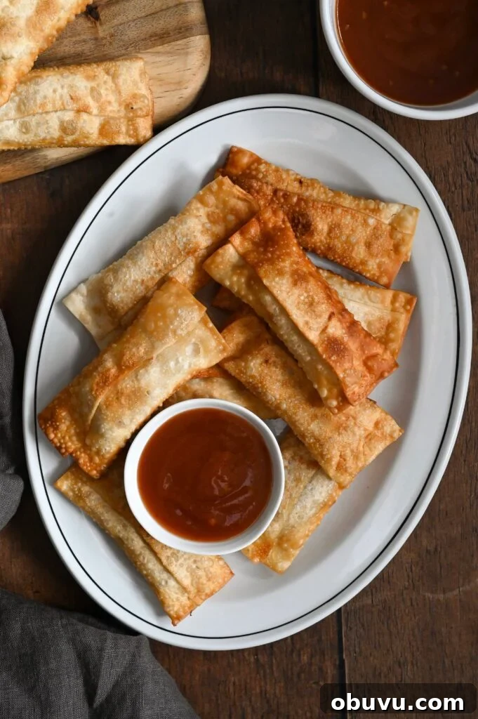 Crispy Vegetarian Egg Rolls with Tangy Dipping Sauce 3 Learn how to make easy vegetarian egg rolls with our family recipe.