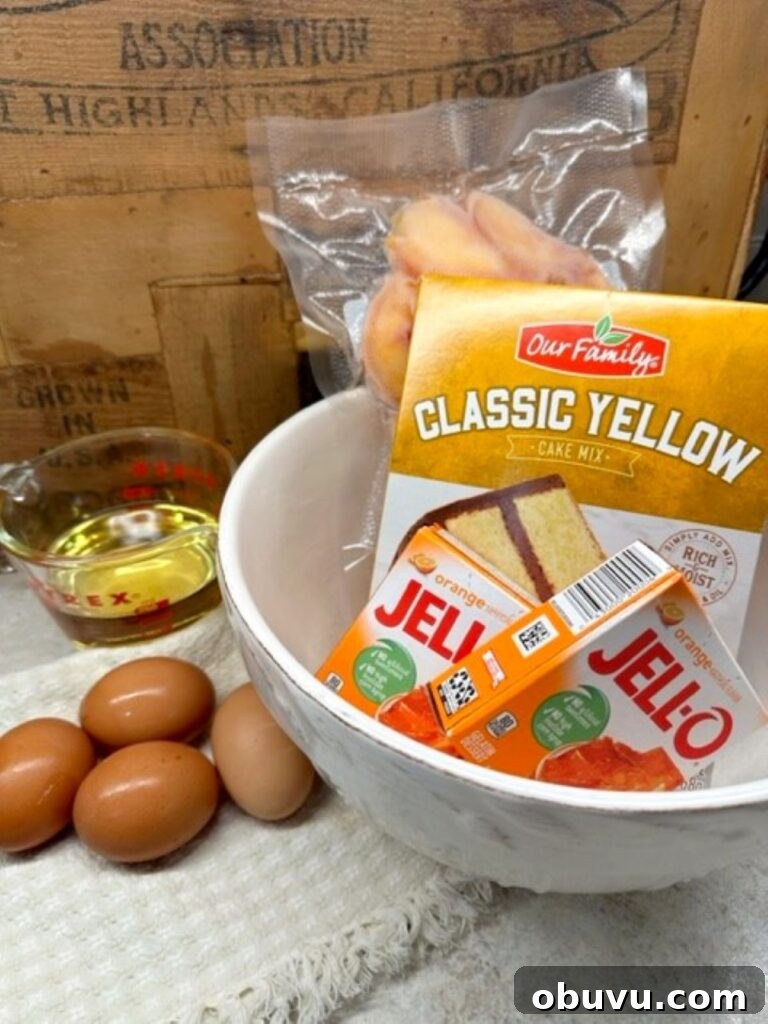Irresistible Peach Cake Recipe You'll Make Again and Again 3 peach cake ingredients