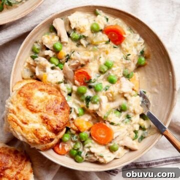 Crustless chicken pot pie