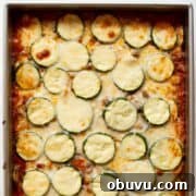 Easy ground beef and zucchini casserole made with cottage cheese.