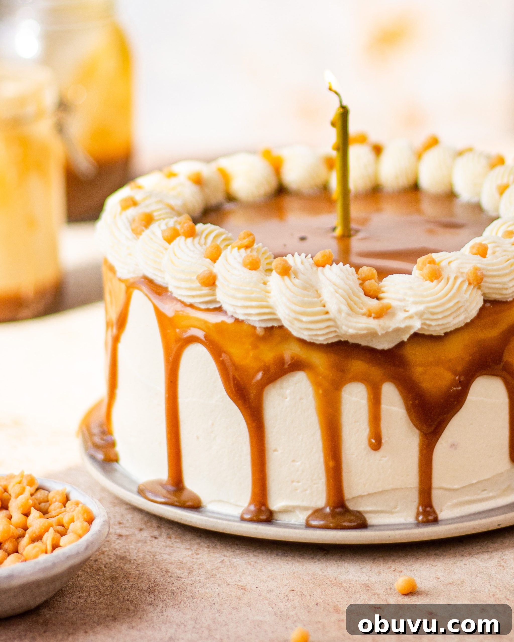 Eggless Butterscotch Layer Cake Recipe with Creamy Layers 3 butterscotch cake