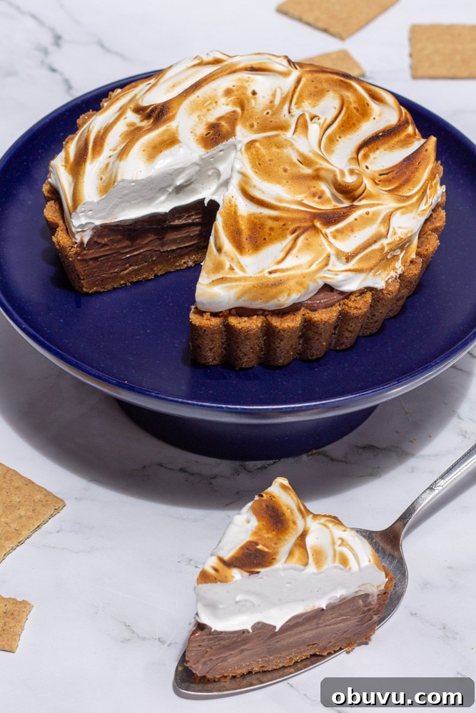 Decadent S'mores Pie Recipe with Gooey Chocolate and Marshmallow 10 s'mores pie