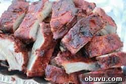 Sticky Smoked Ribs with Savory BBQ Sauce 12 Pile of sticky smoked ribs