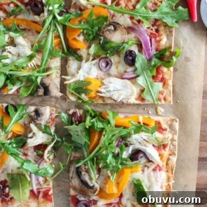 High-Protein Lavash Pizza Ready in 10 Minutes 10 A close up shot of slices of lavash bread pizza.