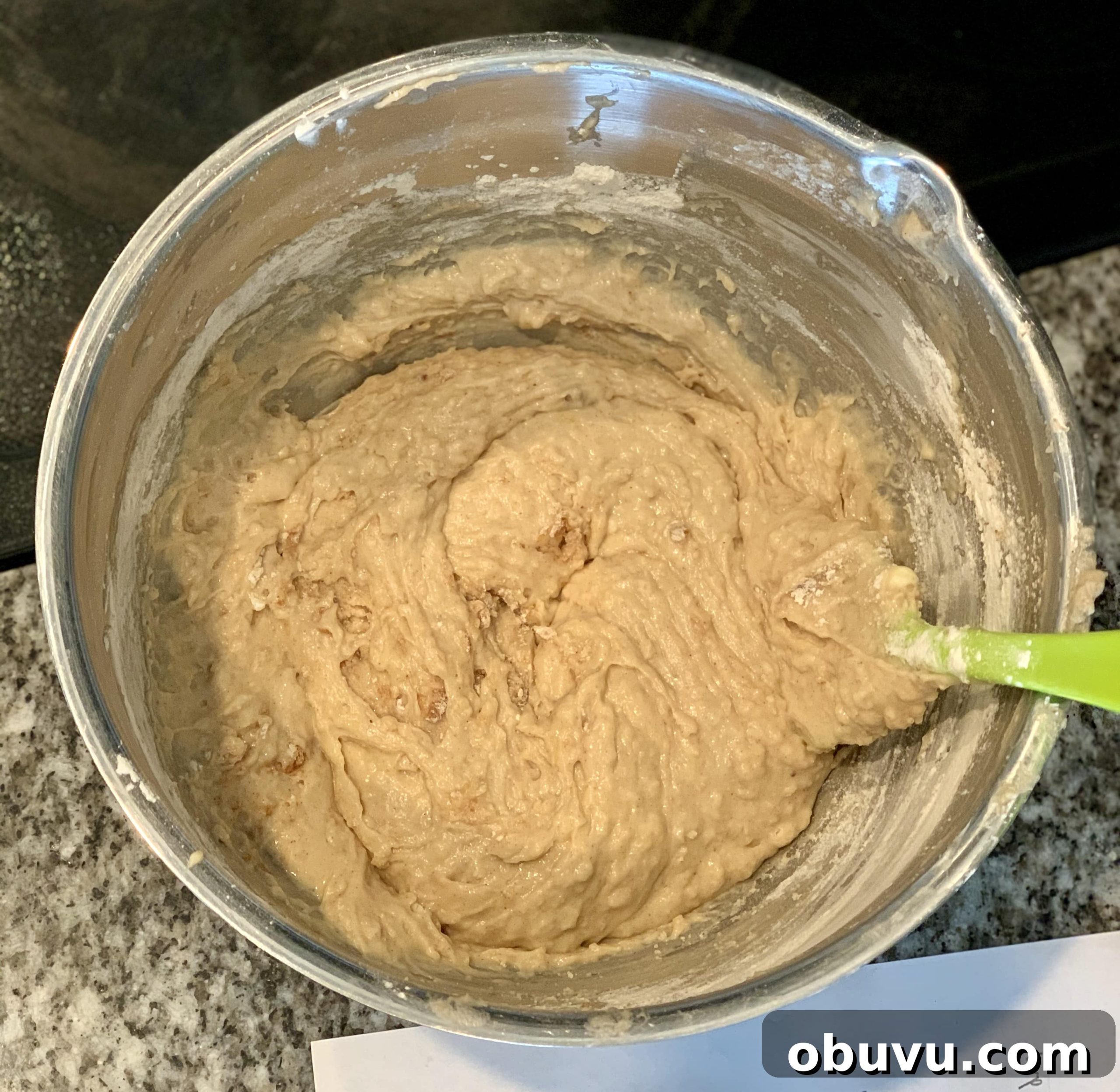 Irresistible Cinnamon Sugar Muffins with Crunchy Streusel Topping 5 Mixing batter