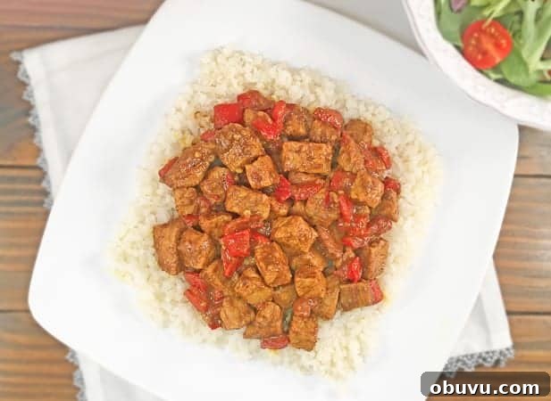 Keto Pork Curry with Cauliflower Rice Bowl 8 Pork-Curry over Cauliflower Rice