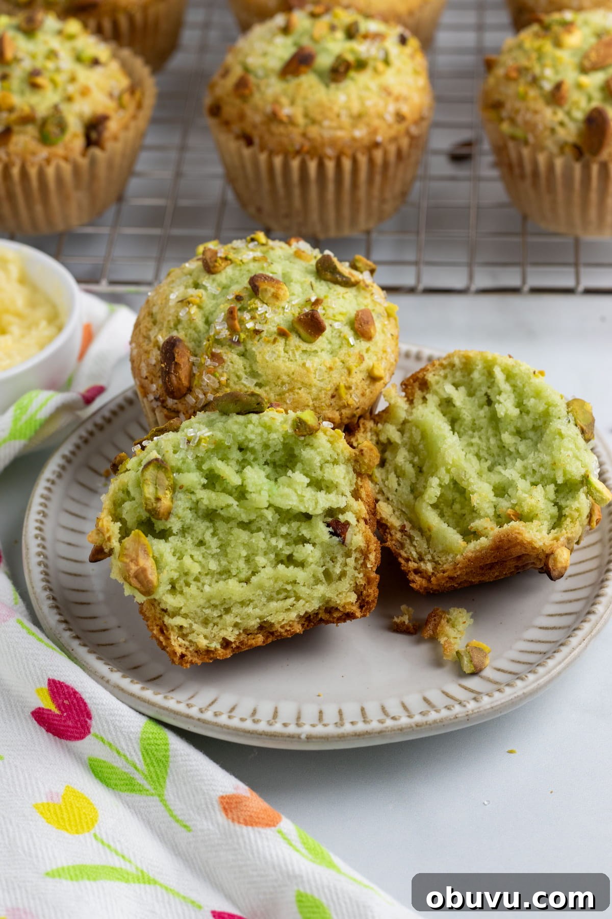 Dairy-Free Pistachio Muffins: Bakery-Style Recipe 2 Pistachio Nut Muffins