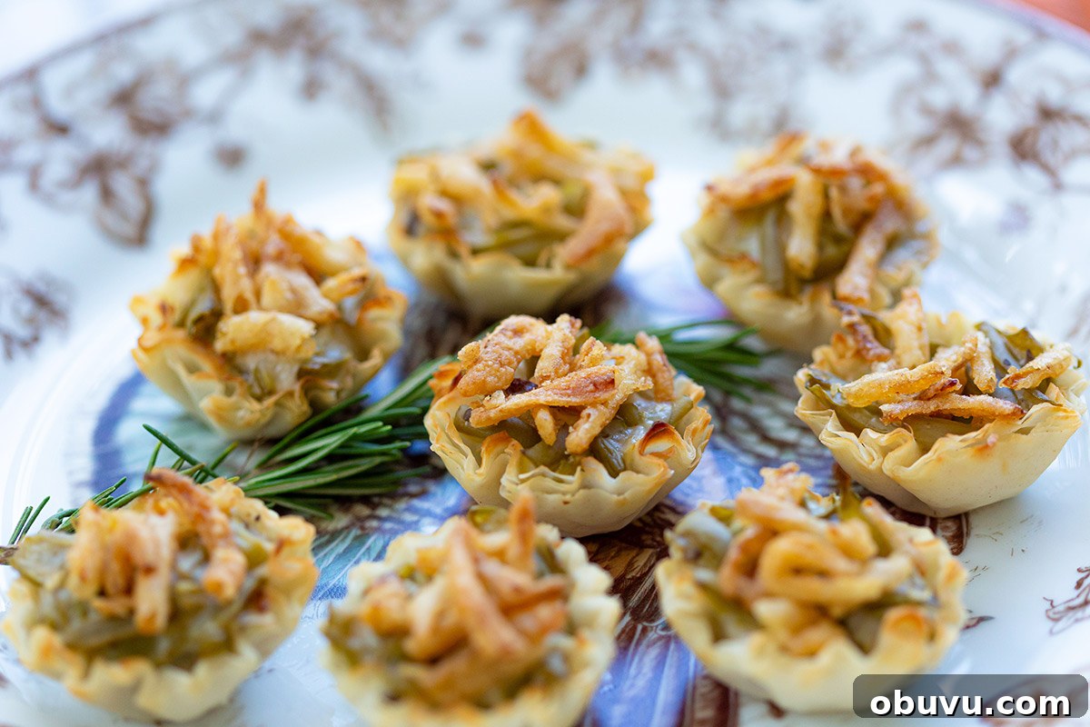 Thanksgiving Green Bean Casserole Bites: Mini Side Dish Recipe 5 green bean casserole bites