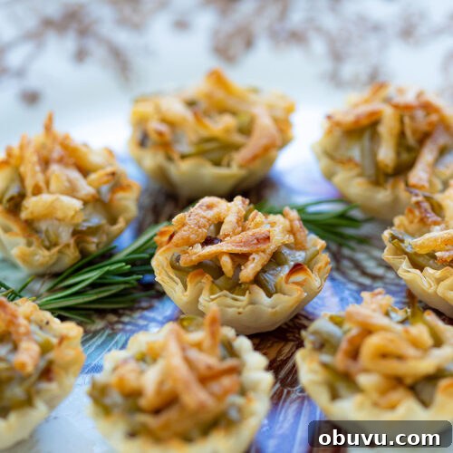 Thanksgiving Green Bean Casserole Bites: Mini Side Dish Recipe 8 green bean casserole bites