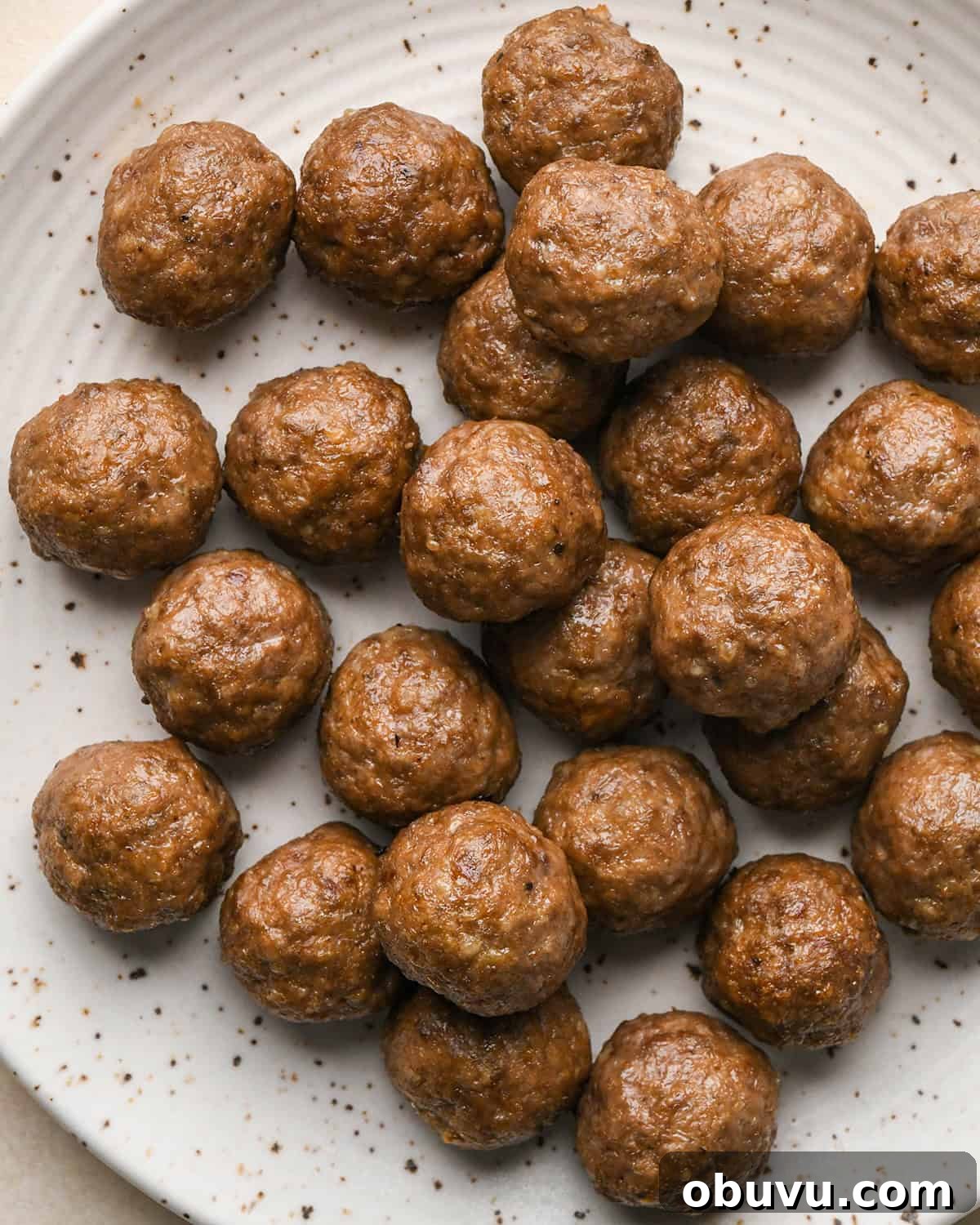 Gluten-Free Italian Meatballs Recipe – Tender & Flavorful 16 Gluten Free Meatballs after baking on a serving plate