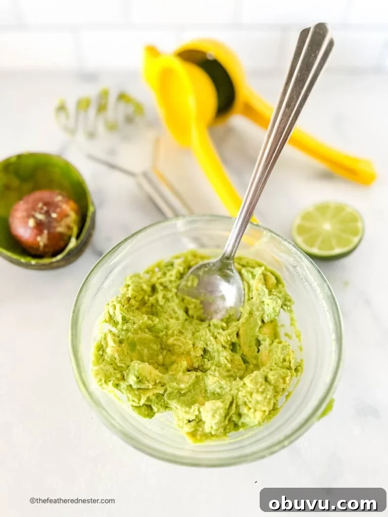 Small dish with avocado spread.