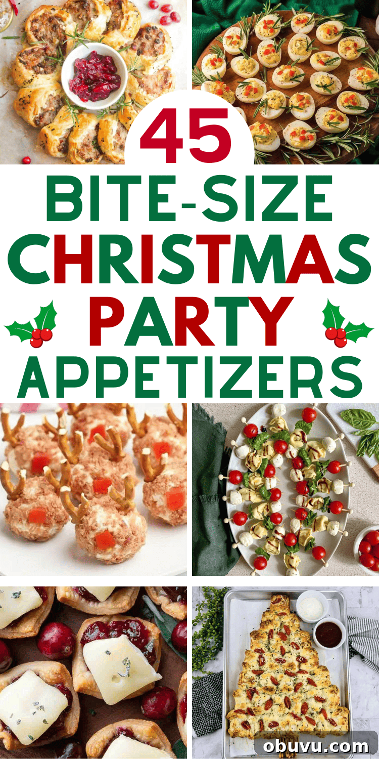 Easy finger foods for christmas dinner! These Christmas party appetizers finger foods