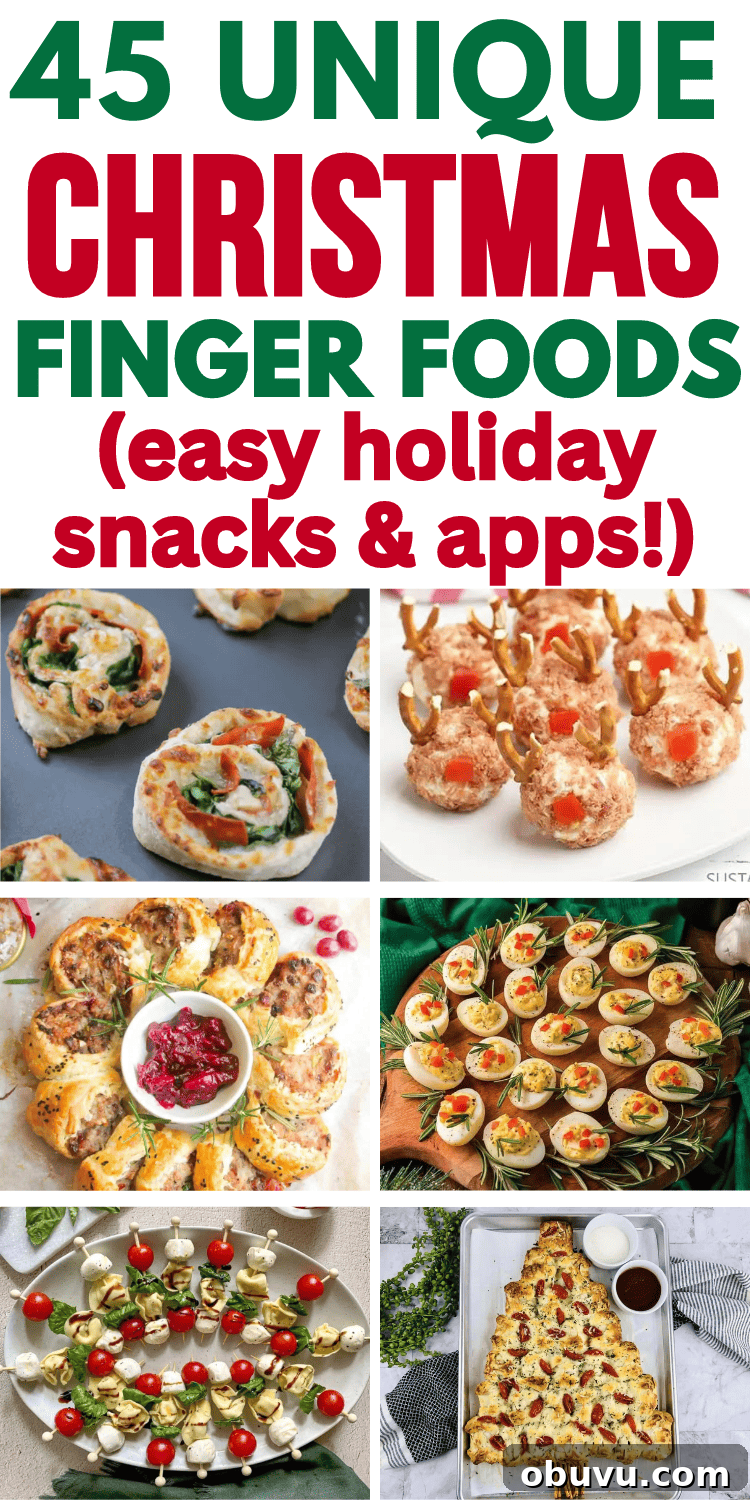Easy finger foods for christmas dinner! These Christmas party appetizers finger foods