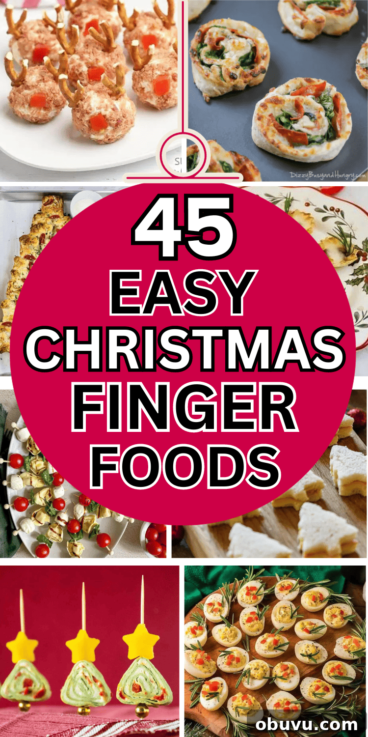Easy finger foods for christmas dinner! These Christmas party appetizers finger foods