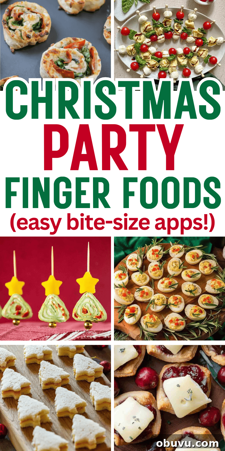 Easy finger foods for christmas dinner! These Christmas party appetizers finger foods