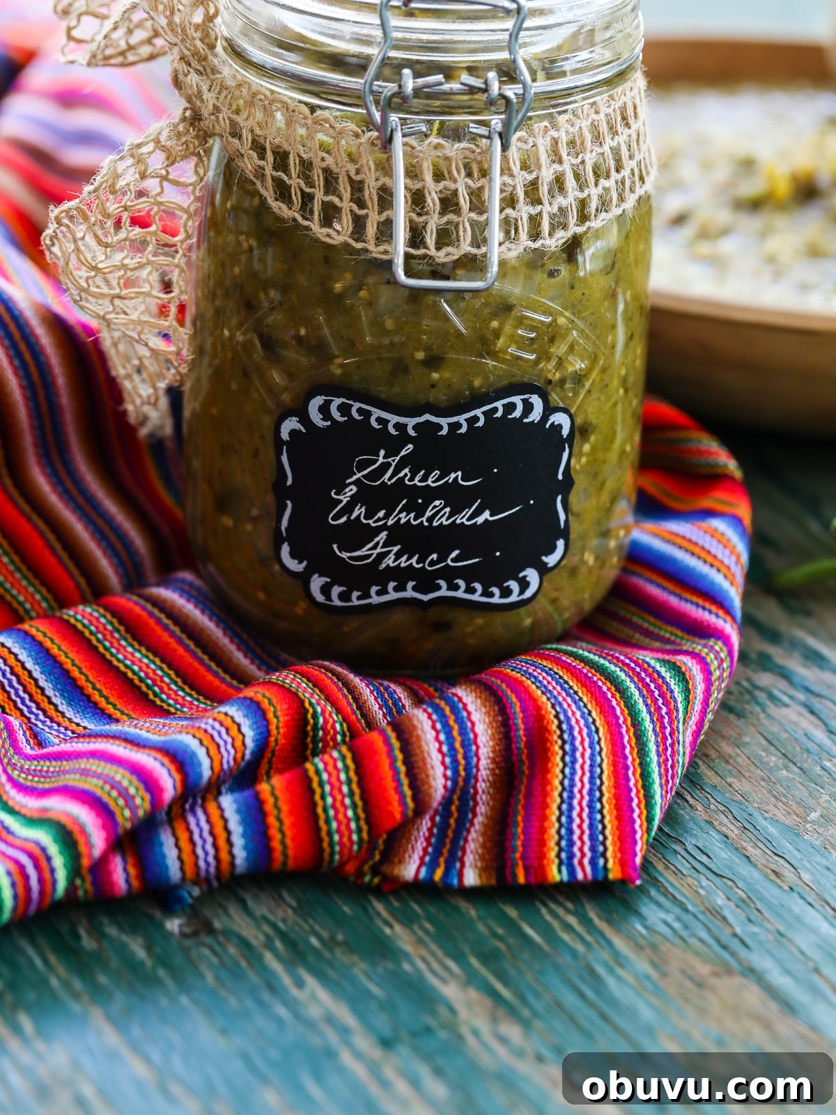 Homemade Salsa Verde Enchilada Sauce Recipe 2 Jar of homemade green enchilada sauce