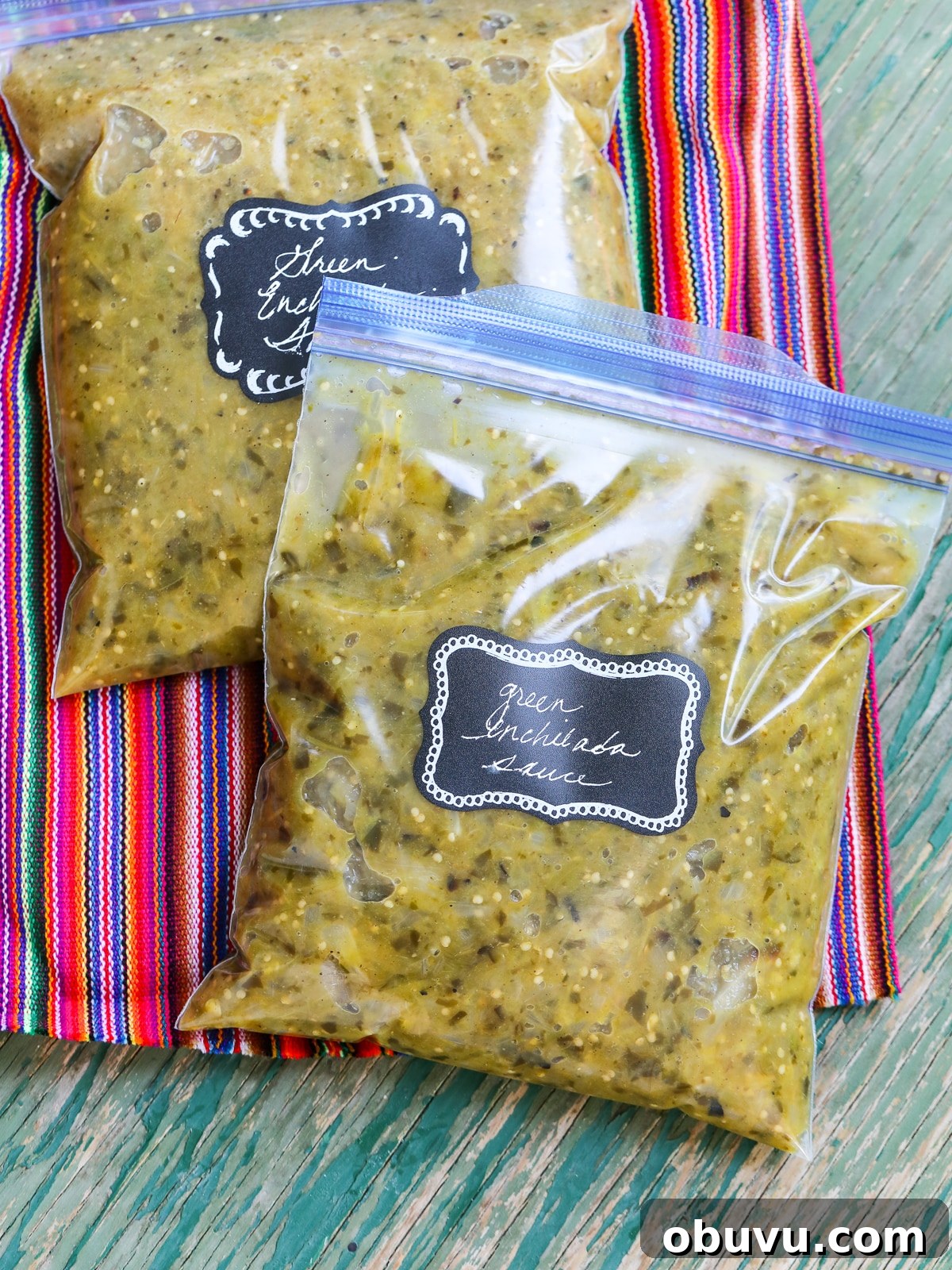 Homemade Salsa Verde Enchilada Sauce Recipe 14 Green enchilada sauce in freezer bags