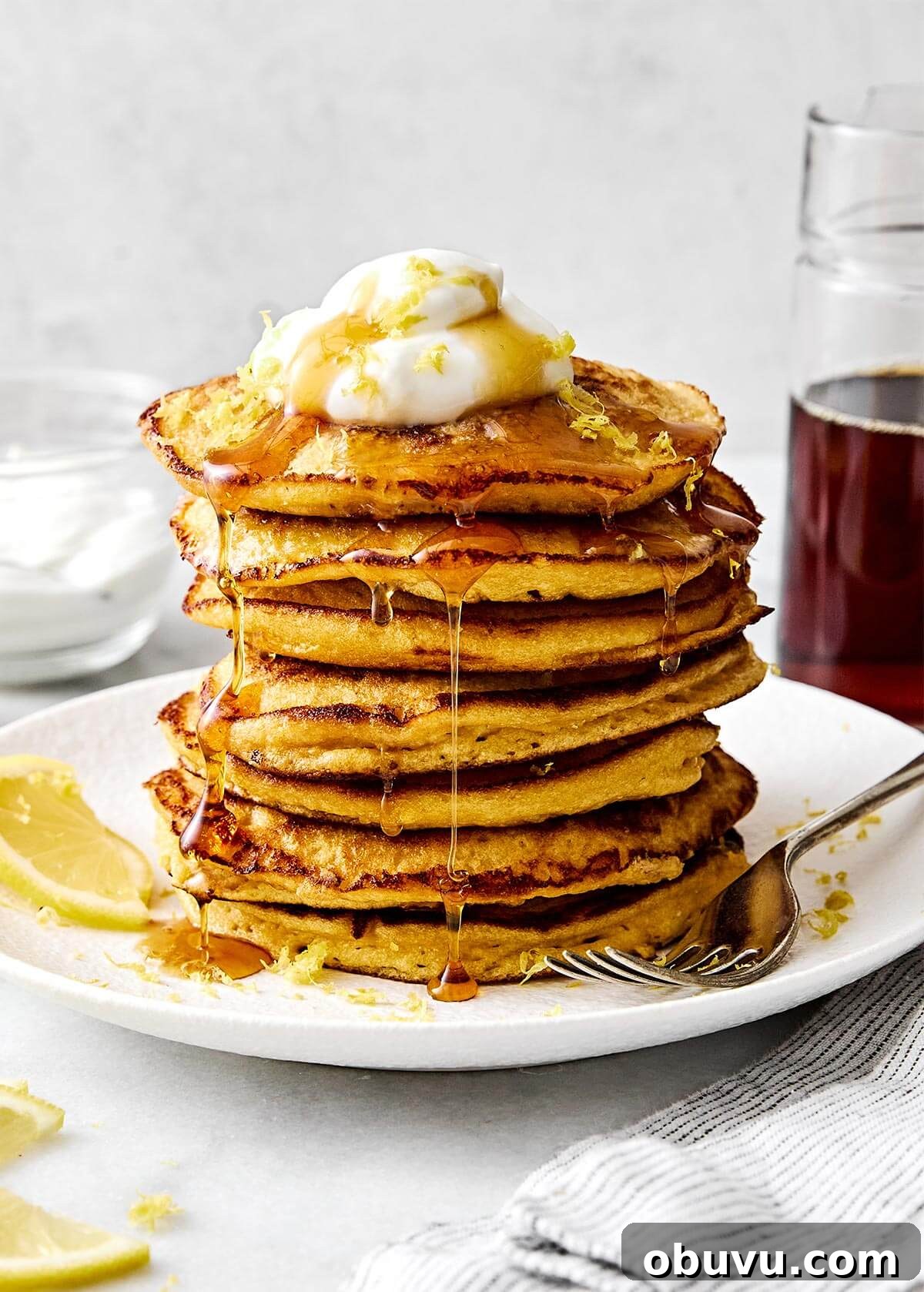 20 High-Protein Breakfast Recipes for Lasting Energy 5 Lemon ricotta protein pancakes.