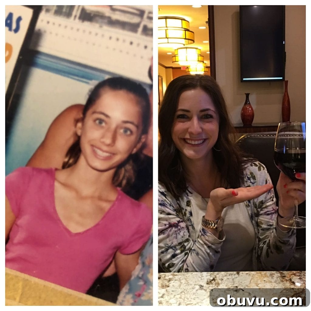 How Quitting Alcohol in 2017 Transformed My Life 2 comparison photo of a girl, one photo very skinny, one photo drinking wine