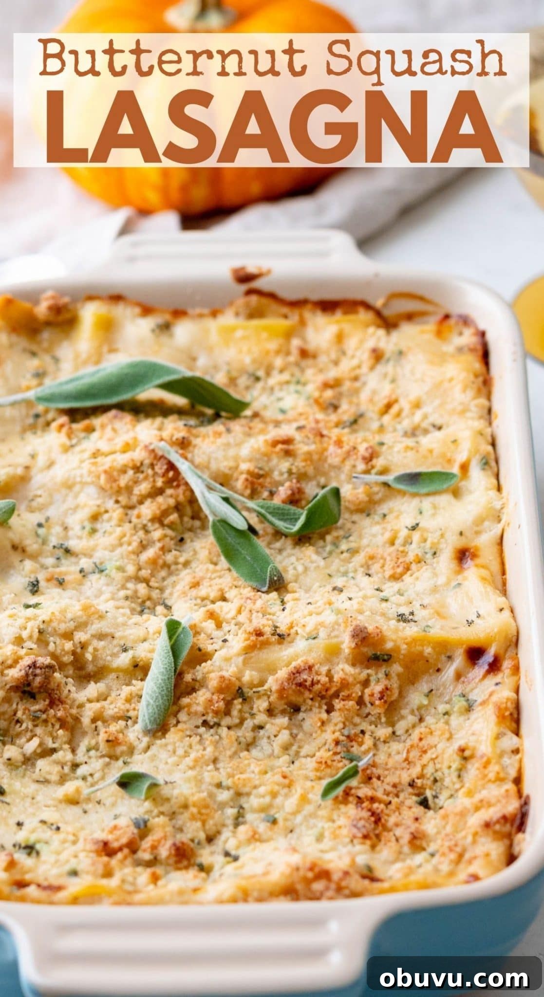 Creamy Butternut Squash Lasagna with Sage and Ricotta 14 a pin to save for later.