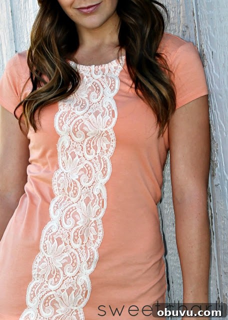 37 Creative DIY T-Shirt Ideas to Upgrade Your Wardrobe 25 Lace Strip Down A Shirt