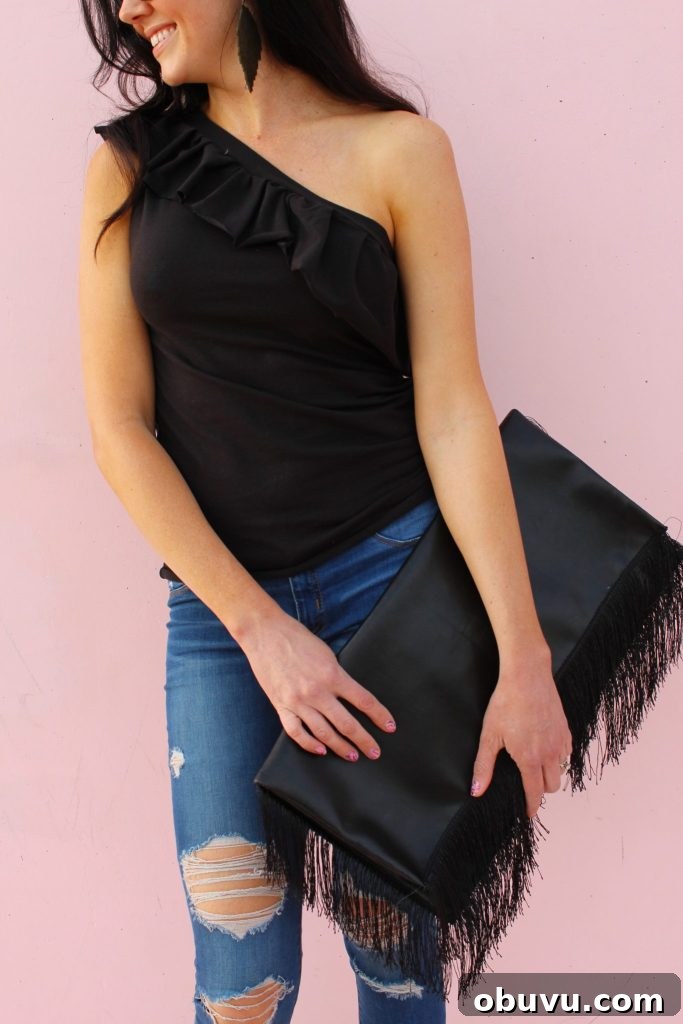 37 Creative DIY T-Shirt Ideas to Upgrade Your Wardrobe 5 DIY Ruffle Shirt
