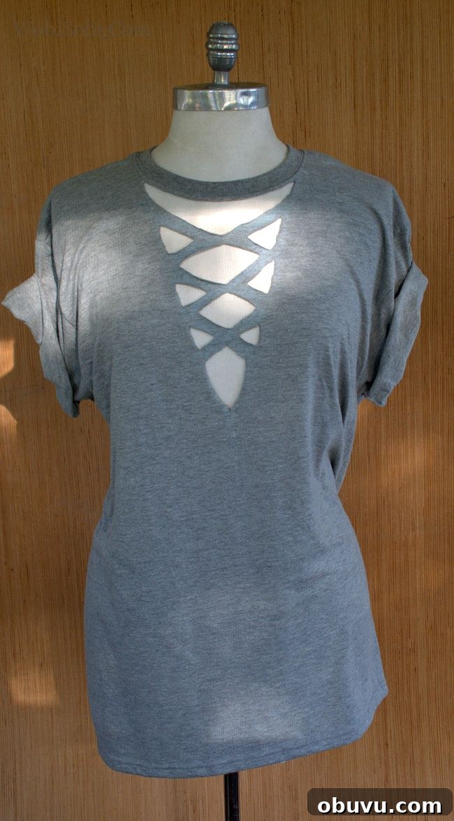 37 Creative DIY T-Shirt Ideas to Upgrade Your Wardrobe 6 Criss Cross Shirt